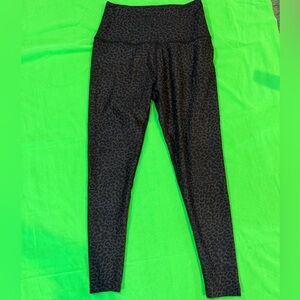 Beyond Yoga Charcoal Leopard SoftMark High Waisted Midi Legging